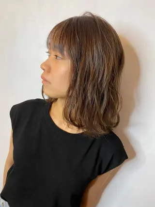 ミディアム 藤田 遼のヘアスタイル