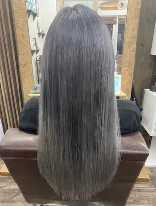 ロング ブリーチ毛対応酸性 ストレート🌈サキのヘアスタイル