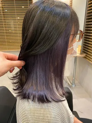 ミディアム カラー 小松崎 友宏のヘアスタイル