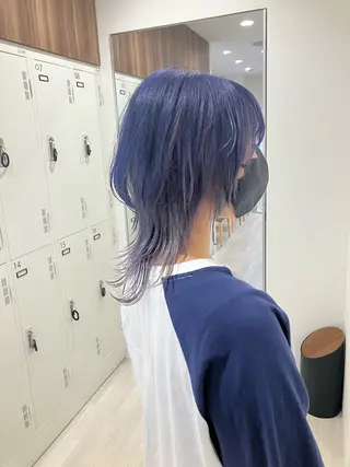 セミロング カラー 雅/ダブルカラー/ 白髪ぼかしハイライトのヘアスタイル