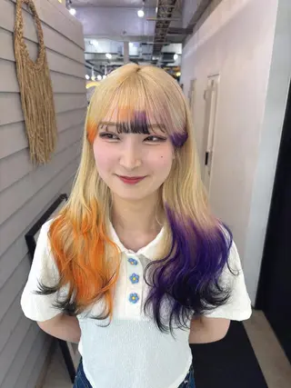 セミロング カラー lafit ラフィット 下大利のヘアスタイル