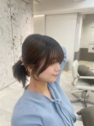 ミディアム 透明感カラー/ カット🎀あつこ🎀のヘアスタイル