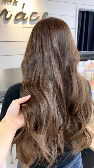 ロング カラー ヘアアレンジ インナー×縮毛矯正 ピンクカラー澤井里菜のヘアスタイル