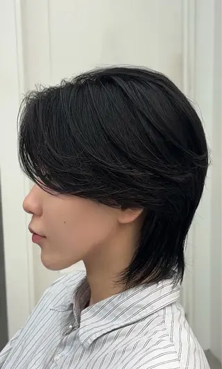 セミロング パーマ men's salon alpha 新宿所属・メンズ特化/韓国ヘア 神崎光希のヘアスタイル