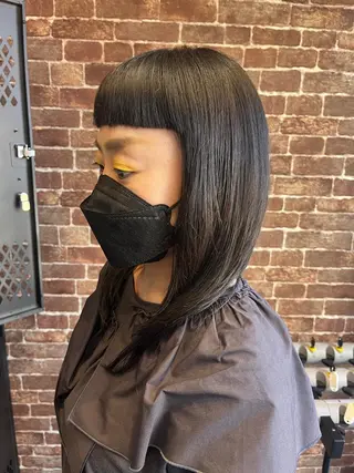 ミディアム カラー パーマ ヘアアレンジ メンズ キッズ ネイル マツエク・マツパ アイブロウ 久木原 ゆりのヘアスタイル