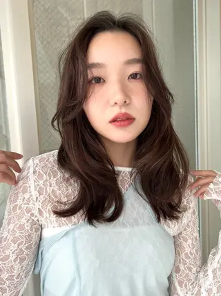 ミディアム カラー ボブ・レイヤーカット 吉敷航一のヘアスタイル