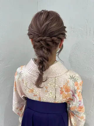 ミディアム ヘアアレンジ 透明感カラー/ 髪質改善/レイヤーのヘアスタイル