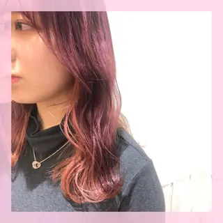 セミロング カラー 🍒前川 🍒のヘアスタイル