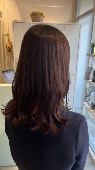 ミディアム カラー 佐藤　ひなの ／艶髪のヘアスタイル