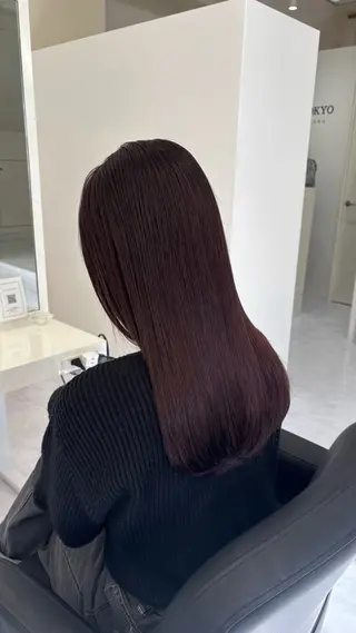 セミロング カラー Ayano‪‪🎀似 合わせ×透明感🎀のヘアスタイル