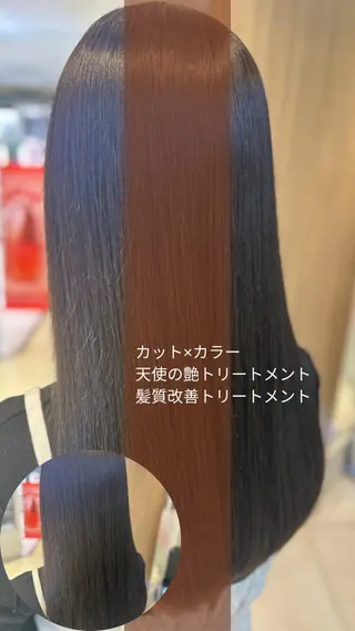 ロング カラー 縮毛矯正/髪質改善/ 艶髪ササキナツミのヘアスタイル