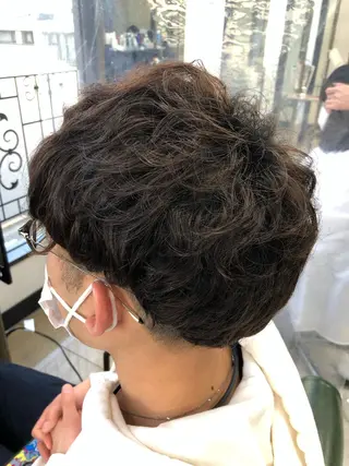 ショート パーマ メンズ 髪質改善特化✨ ingrove 成田のヘアスタイル