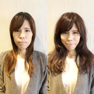 ロング 髪質改善縮毛矯正 専門店のヘアスタイル
