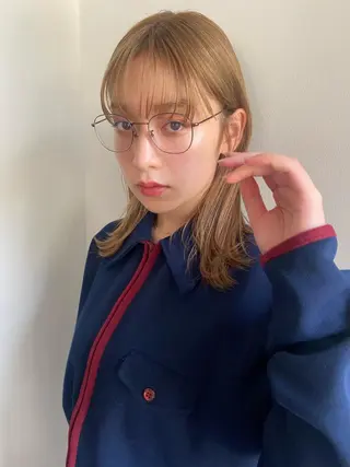 セミロング riria/ボブ /透明感カラー🎀のヘアスタイル