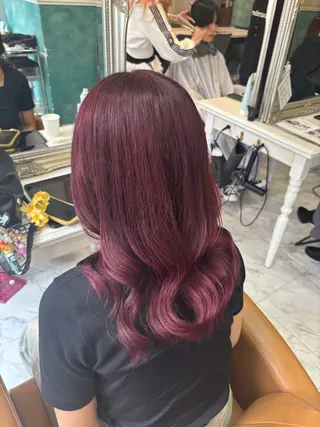 セミロング 透明感カラー/ボブ レイヤー/あいりのヘアスタイル