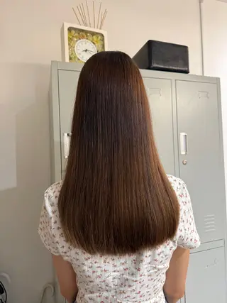 セミロング 透明感カラー🫧 🍒久留米美容室のヘアスタイル