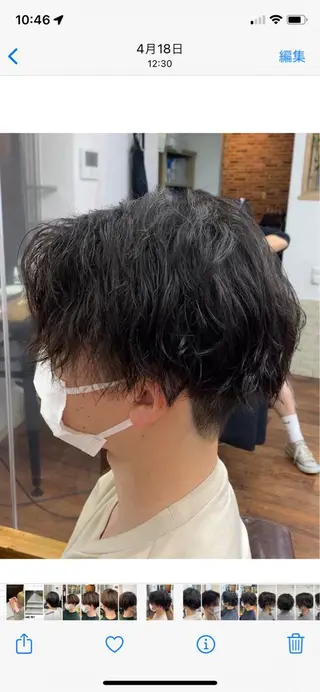 ショート パーマ メンズ クセを最大限に活かす メンズパーマ奈良大祐のヘアスタイル