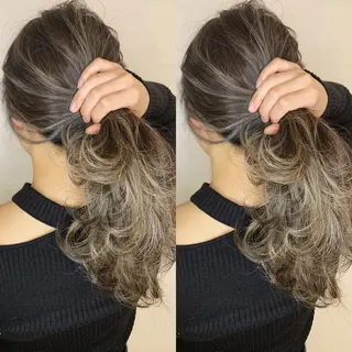 セミロング カラー ヘアアレンジ 縮毛矯正 髪質改善寺坂雄飛💐のヘアスタイル