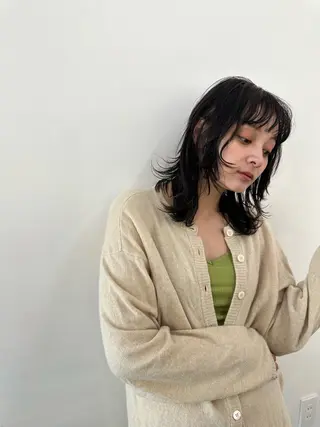 ミディアム パーマ さとう あやかのヘアスタイル