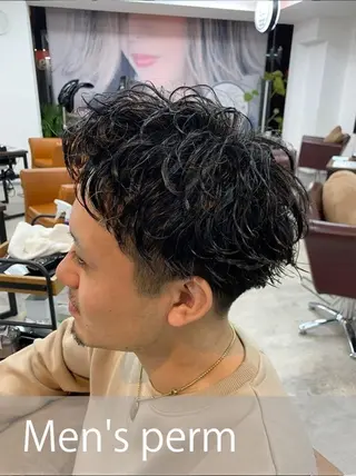 ショート パーマ メンズ PEQSS HAIRのヘアスタイル
