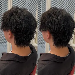 ミディアム パーマ メンズ 🌫️EARTH 【タツキ】🌫️のヘアスタイル