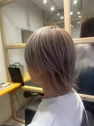 ミディアム カラー メンズ 上野1レイヤー上手い 美容師✂︎touiのヘアスタイル