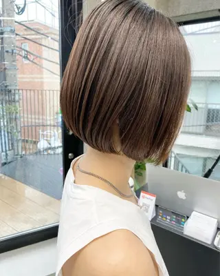 ショート カラー パーマ OVER→三軒茶屋 /縮毛矯正・髪質改善のヘアスタイル