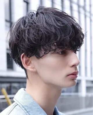 ショート カラー パーマ メンズ キッズ 栄💗レイヤーカット |パーマ|haruのヘアスタイル
