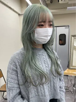 カラー レディースパーマ モデル募集RIKOのヘアスタイル