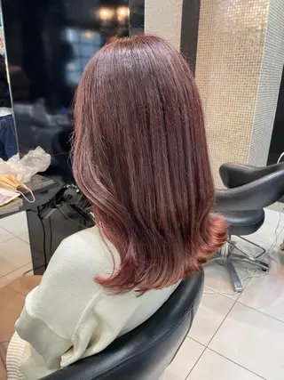 セミロング カラー 女性リピ90%🍨 🩷佐藤みずきのヘアスタイル