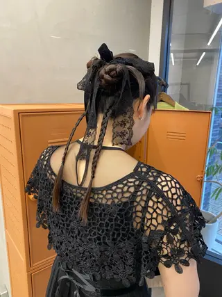 ロング ヘアアレンジ お呼ばれヘア｜ 金山｜山本夏菜のヘアスタイル