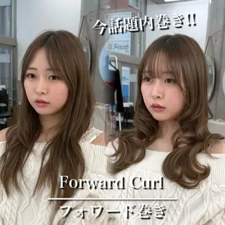 セミロング 髪質改善|透明 感カラー🩵レイヤーのヘアスタイル