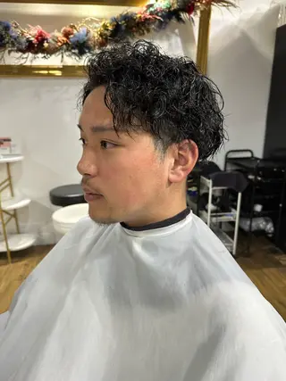 パーマ メンズ ARCANAブリーチ ダブルカラー🌟原宿のヘアスタイル
