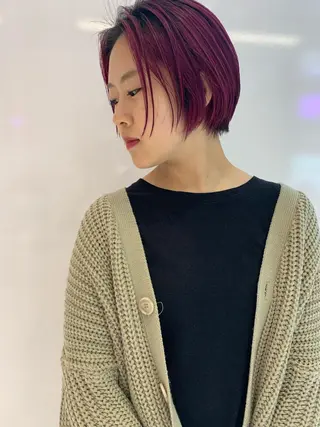 ショート カラー レイヤー/ブリーチ HIKARU ♡のヘアスタイル