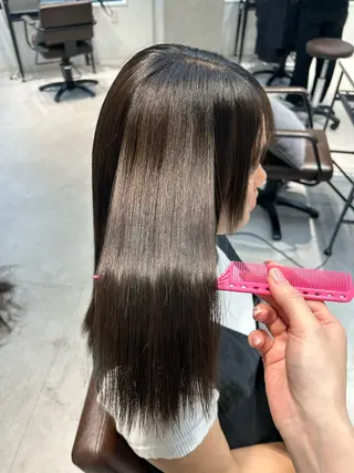 ロング カラー ninaアイドル前髪 ×透明感🎀のヘアスタイル