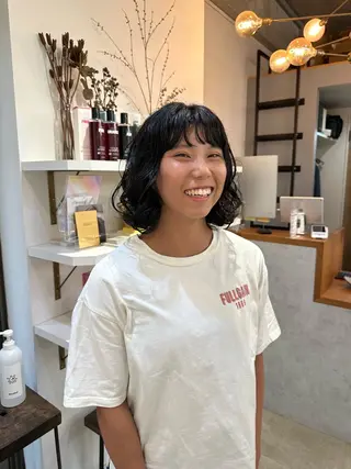 ショート パーマ さとう あやかのヘアスタイル