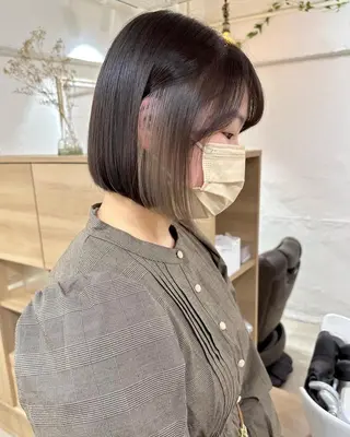 ショート カラー パーマ 銀座No.1髪質改善 縮毛矯正/本木のヘアスタイル