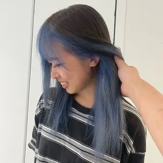 セミロング カラー 顔周りカット／透明感 カラー／Kurumeのヘアスタイル