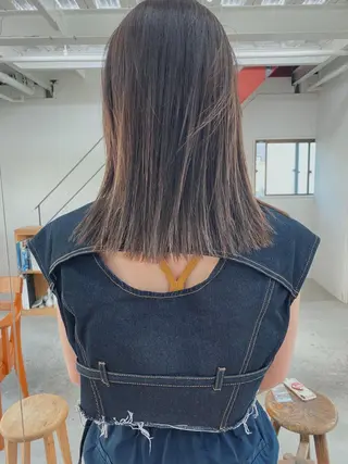 ミディアム カラー ヘアアレンジ ニュアンスヘア🌔 nanakoのヘアスタイル