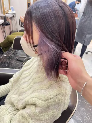 ミディアム 亀川蓮 Agu hairのヘアスタイル