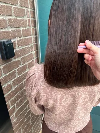 セミロング カラー 久木原 ゆりのヘアスタイル