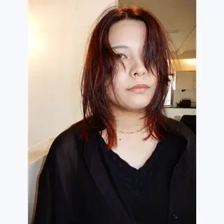 セミロング カラー デザインカット🎨 ボブ🫟おざきのヘアスタイル