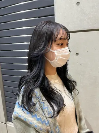 ロング カラー 透明感カラー人気 ナンバーワンMIYUのヘアスタイル