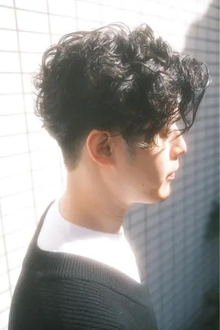 パーマ メンズ ショートボブ髪質改善 縮毛矯正のプロ山道潤のヘアスタイル