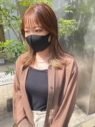 セミロング カラー パーマ ヘアアレンジ メンズ キッズ ネイル マツエク・マツパ 🫧umu.🫧韓国 /レイヤー/ハッシュのヘアスタイル