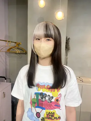 セミロング カラー 前橋 姫奈のヘアスタイル