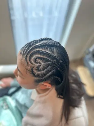 ヘアアレンジ AYA/ヘアセット/ メンズ/コーンロウのヘアスタイル
