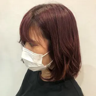 ミディアム カラー 堀谷 彩花のヘアスタイル