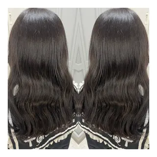 セミロング 🩶韓国艶髪🇰🇷 下本夕綺のヘアスタイル