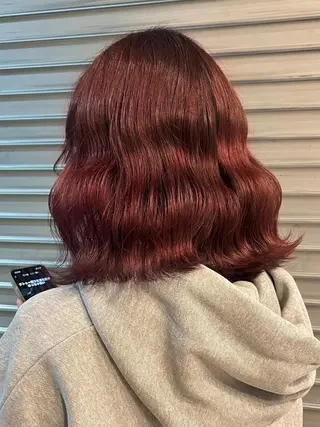 ミディアム momoca/松本/ 暖色カラー/ボブのヘアスタイル